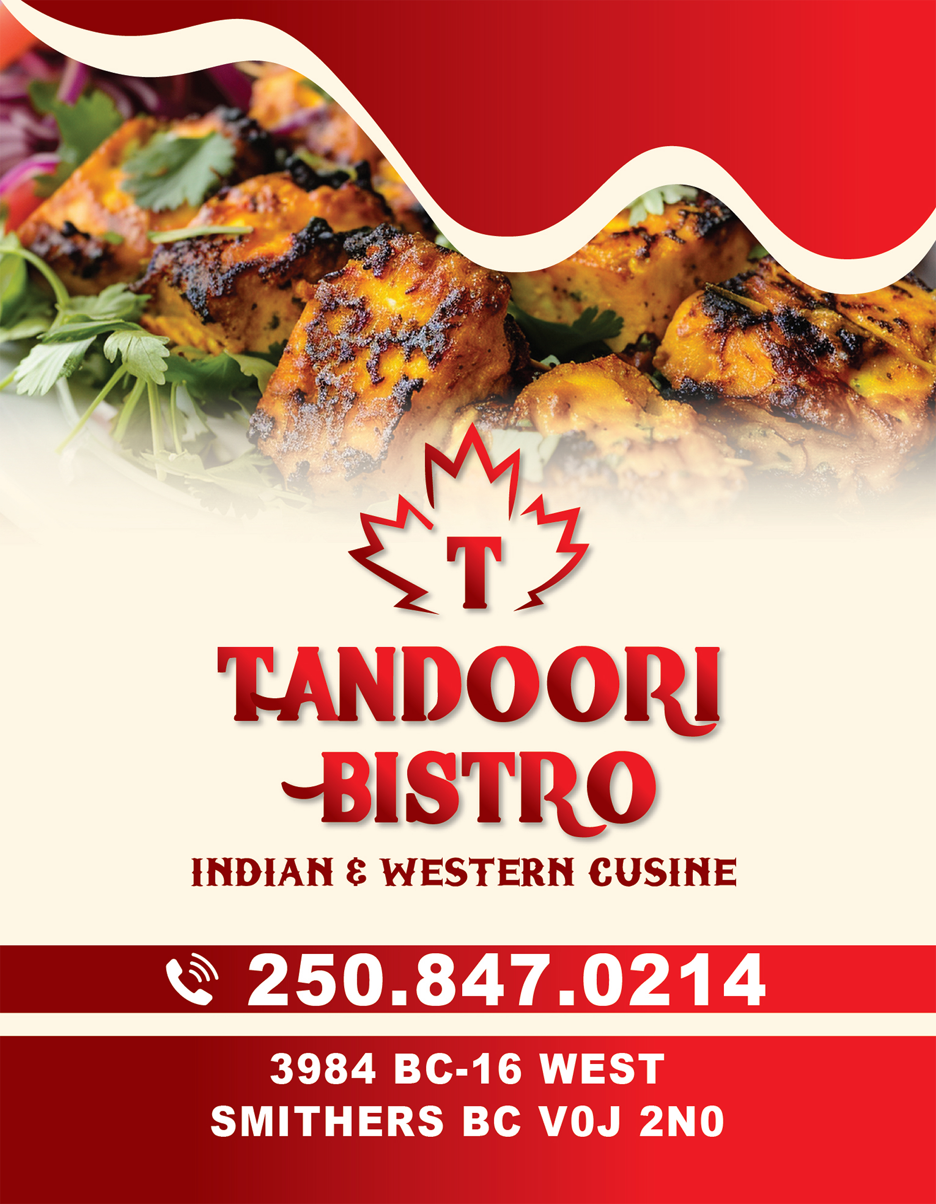 Tandoori Bistro source menu page preview